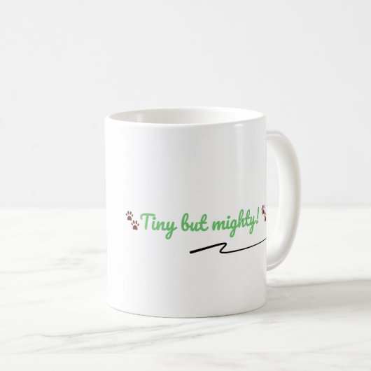 Tiny but Mighty – Editable Dinosaur Mug Koffiemok (Voorkant rechts)