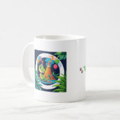 Tiny but Mighty – Editable Dinosaur Mug Koffiemok (Voorkant links)