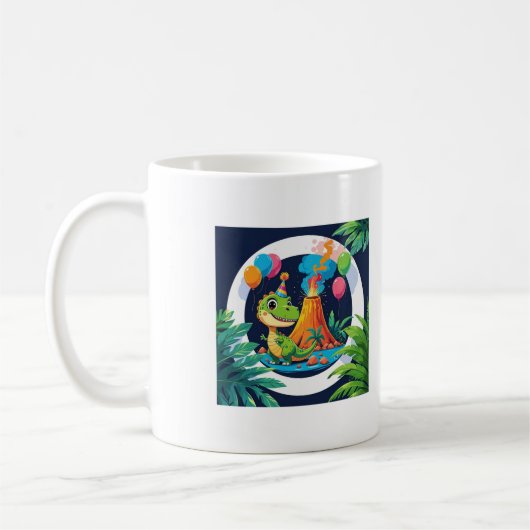 Tiny but Mighty – Editable Dinosaur Mug Koffiemok (Links)