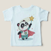 Tiny but Mighty – Superhero Panda Holding a Star  (Design voorkant)