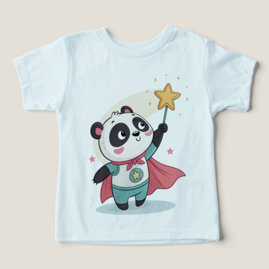 Tiny but Mighty – Superhero Panda Holding a Star (Design voorkant)