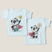 Tiny but Mighty – Superhero Panda Holding a Star (Ontwerp Voorkant & Achterkant)