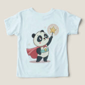 Tiny but Mighty – Superhero Panda Holding a Star (Design achterkant)