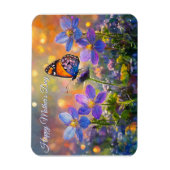 Tiny Butterfly On Wildflowers Mother's Day Magneet (Verticaal)