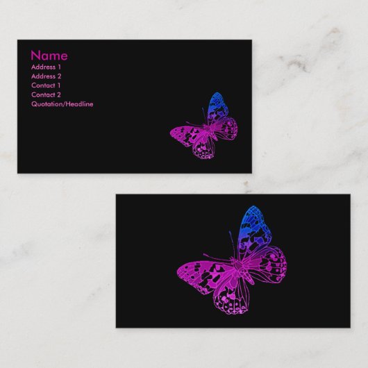 Tiny Butterfly Visitekaartje (Voorkant / Achterkant)