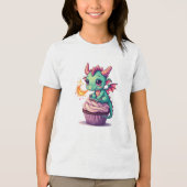 Tiny Chaos Dragon Tri-Blend Shirt (Voorkant)