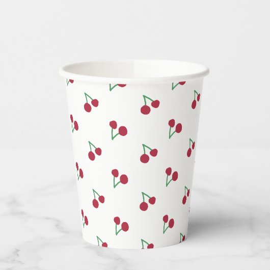 Tiny Cherry Print Papieren Bekers (Links)