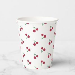 Tiny Cherry Print Papieren Bekers