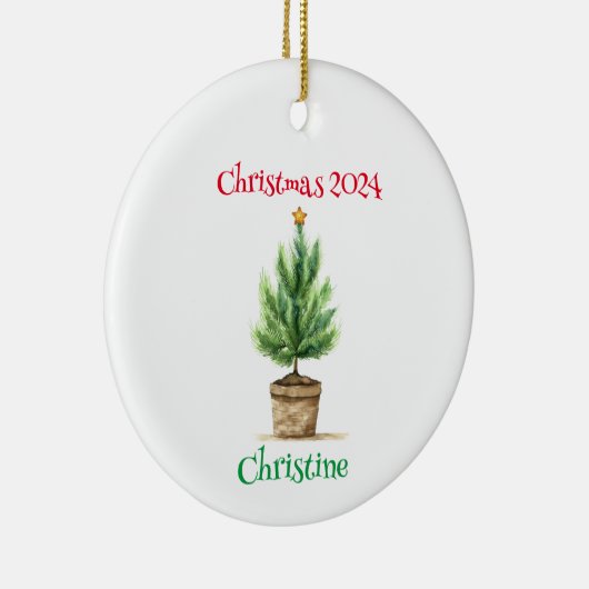 Tiny Christmas Tree gepersonaliseerd Ornament (Rechts)