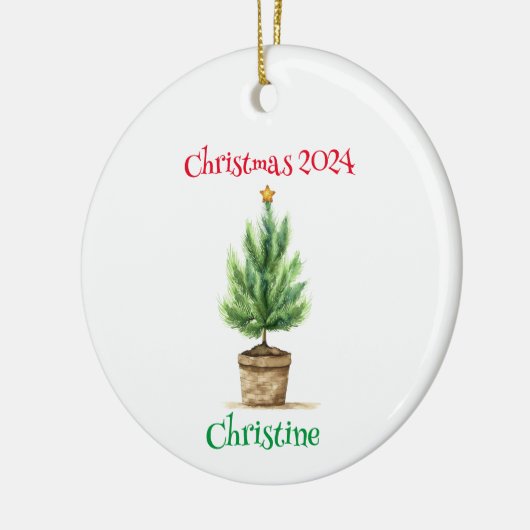Tiny Christmas Tree gepersonaliseerd Ornament (Links)