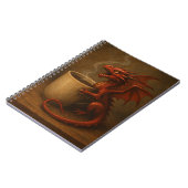 Tiny Coffee Dragon Knuffelen Een mok Leuke Fantasy Notitieboek (Linkerzijde)