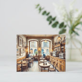 Tiny Coffeeshop in Genève Zwitserland Briefkaart (Staand voorkant)