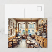 Tiny Coffeeshop in Genève Zwitserland Briefkaart (Voorkant / Achterkant)