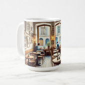 Tiny Coffeeshop in Genève Zwitserland Koffiemok (Voorkant links)