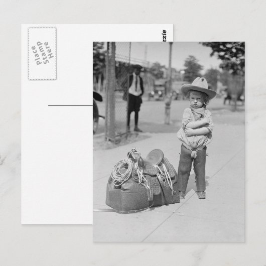 Tiny Cowboy, 1923 Briefkaart (Voorkant / Achterkant)