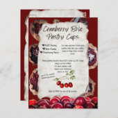 Tiny Cranberry Pastry Appetizers Briefkaart (Voorkant / Achterkant)