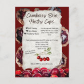 Tiny Cranberry Pastry Appetizers Briefkaart (Voorkant)