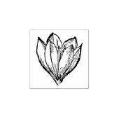 Tiny Crocus Flower Floral Garden Blossom Rubberstempel (Afrduk)