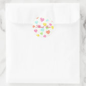 Tiny Cute Hearts B Ronde Sticker (Tas)