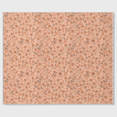 Tiny cute pink red brown cream pattern cadeaupapier (Vlak)