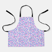 Tiny cute white blue pink floral pattern schort (Voorkant)