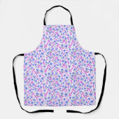 Tiny cute white blue pink floral pattern schort (Voorkant)