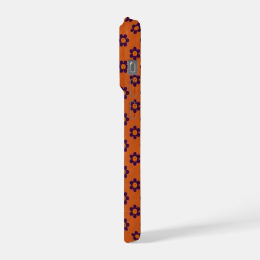 Tiny Daisies happy faces, burnt orange Phone Case iPhone Hoesje (Linkerkant)