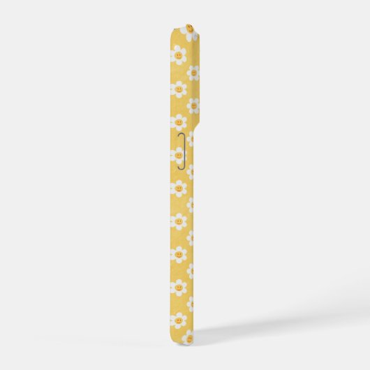 Tiny Daisies,  happy faces in yellow Phone Case iPhone Hoesje (Rechterkant)