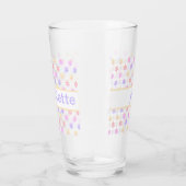 TINY DAISY FLOWER PRINT PINK PAARSE GEEL GLAS (Rechts)
