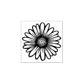 Tiny Daisy Flower Trendy Floral Botanical Daisies Rubberstempel (Afrduk)