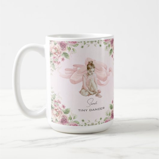 Tiny Dancer Ballerina Gepersonaliseerde Mok (Links)