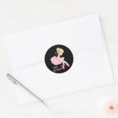 Tiny Dancer Ballerina Girl Ballet Dancing Kinder D Ronde Sticker (Envelop)