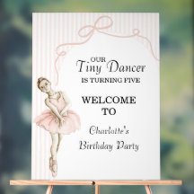 Tiny Dancer Ballerina Pink Girls Birthday