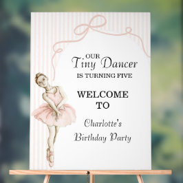 Tiny Dancer Ballerina Pink Girls Birthday Acryl Bord