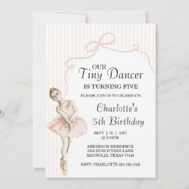 Tiny Dancer Ballerina Pink Girls Birthday Kaart