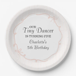 Tiny Dancer Ballerina Pink Girls Birthday Papieren Bordje