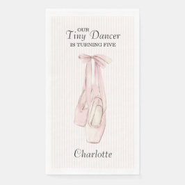 Tiny Dancer Ballerina Pink Girls Birthday Servet