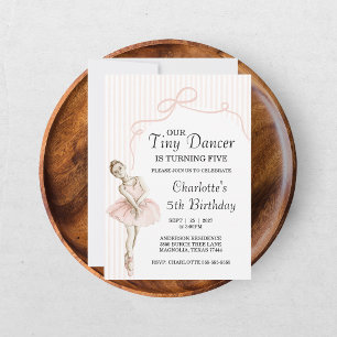 Tiny Dancer Ballerina Roze Meisjes Verjaardag Kaart