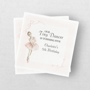Tiny Dancer Ballerina Roze Meisjes Verjaardag Servet