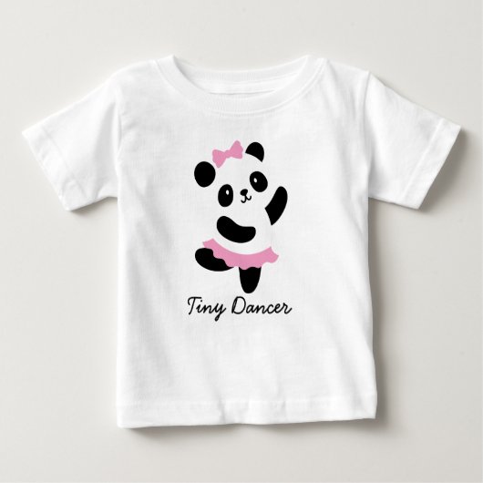 Tiny Dancer Dancing Panda Ballerina T-Shirt (Voorkant)