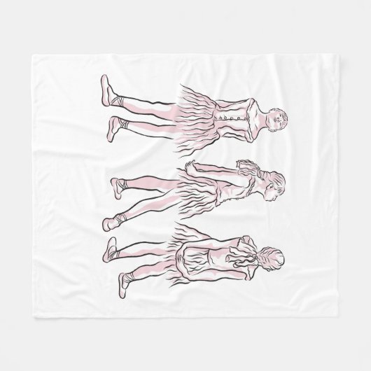 Tiny Dancer Fleece Deken (Voorkant (Horizontaal))