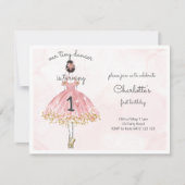 Tiny Dancer Pink Ballet Dancer Kaart (Voorkant)