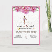 Tiny Dancer Pink Floral Ballet Birthday (Voorkant)