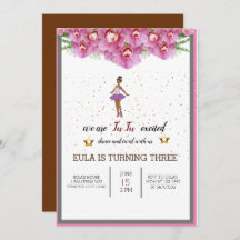 Tiny Dancer Pink Floral Ballet Birthday