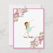 Tiny Dancer | Pink Floral Ballet Birthday Party (Voorkant)