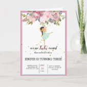 Tiny Dancer | Pink Floral Ballet Birthday Party (Voorkant)