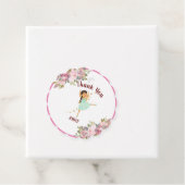 Tiny Dancer | Pink Floral Ballet Birthday Party Bedankjes Labels (In situ)