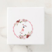 Tiny Dancer | Pink Floral Ballet Birthday Party Bedankjes Labels (In situ)