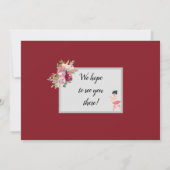 Tiny Dancer | Pink Floral Ballet Birthday Party Kaart (Achterkant)