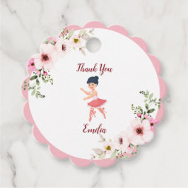 Tiny Dancer | Roze Bloemen Ballet Verjaardagsfeest Bedankjes Labels